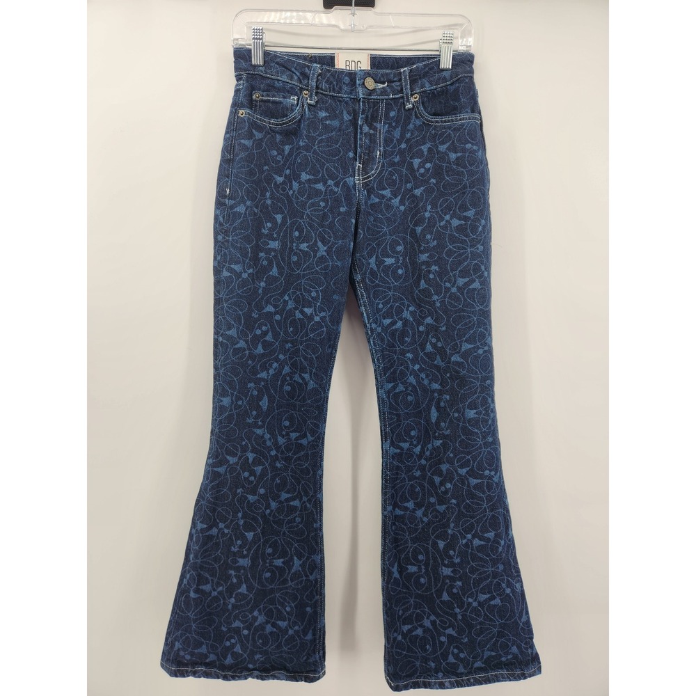 BDG Urban Outfitters Low Rise‎ Flare Jeans Blue Patterned Women's Size 25